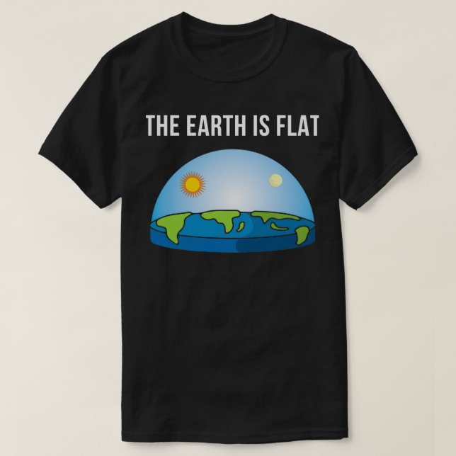 Camiseta A Terra É Uma Terra Plana Da Sociedade Da Terra Pl (Frente do Design)