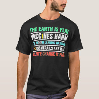 Camiseta A Terra É Vacinas Planas Prejudicam Quimtros De Qu