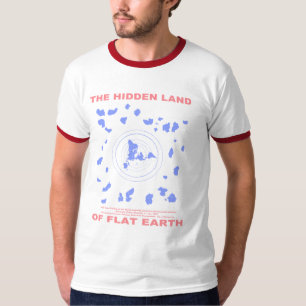 Camiseta A terra escondida da terra lisa (mapa das pessoas