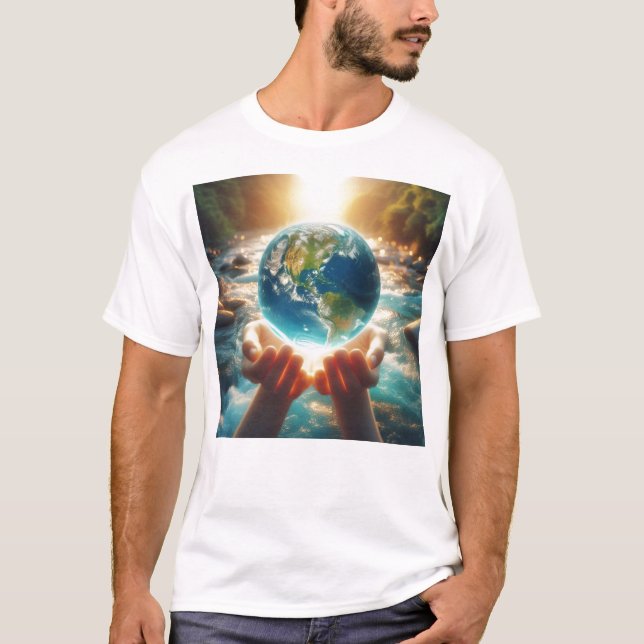 Camiseta A TERRA ESTÁ EM NOSSAS MÃOS Design (Frente)
