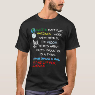 Camiseta A TERRA NÃO É PLANA DEFENDA A CIÊNCIA REAL Dia da 