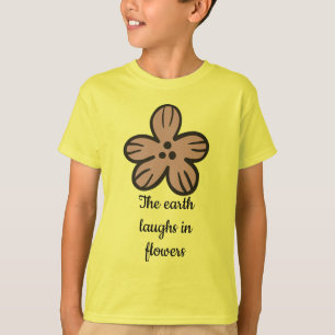 Camiseta A Terra Ri em Flores - Cotação Floral Bonita