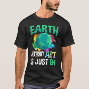 Camiseta A Terra Sem Arte é Apenas Um Pintor Artista Engra