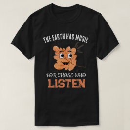 Camiseta "A Terra Tem Música" Folha Sorridente