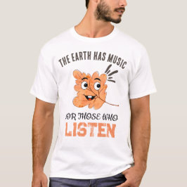 Camiseta "A Terra Tem Música" Folha Sorridente 