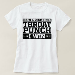 Camiseta A Tesoura De Papel Pedra A Garganta Eu Ganho, Engr