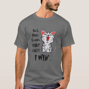 Camiseta A Tesoura De Papel Rock Dura Punch I Win Catt Engr