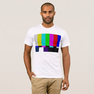 Camiseta A tevê barra o teste da cor