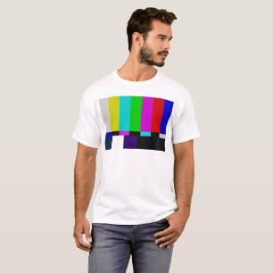 Camiseta A tevê barra o teste da cor