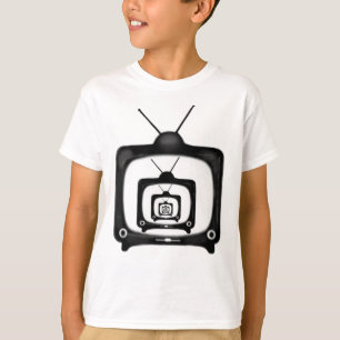 Camiseta A tevê hipnótica caçoa o t-shirt retro do estil