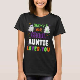 Camiseta A Tia Boo-y Ou Ghoul Ama-O Por Homens De Halloween