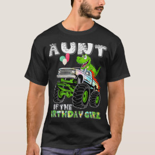 Camiseta A Tia Da Rapariga De Aniversário Do Monstro Do Gat