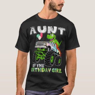 Camiseta A Tia Da Rapariga De Aniversário Do Monstro Do Gat