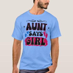 Camiseta A Tia Do Gênero Diz A Menina Que Corresponde À Fam