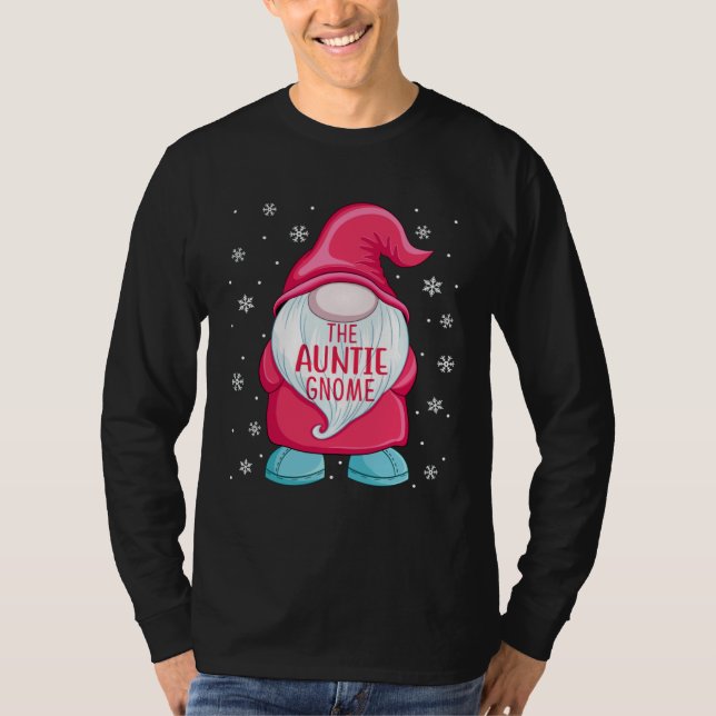 Camiseta A Tia Gnome  Gnome Elfo Natal Tia Combinando  (Frente)