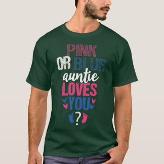 Camiseta A tia rosa ou azul ama você
