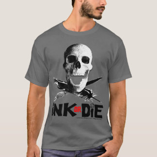 Camiseta A "tinta ou morre" t-shirt cinzento