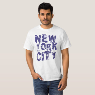 Camiseta A tipografia do texto da Nova Iorque indica