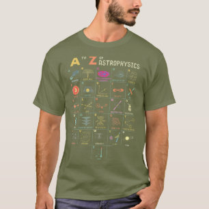 Camiseta A to Z Astrofísica Engraçada Objetos Espaciais C