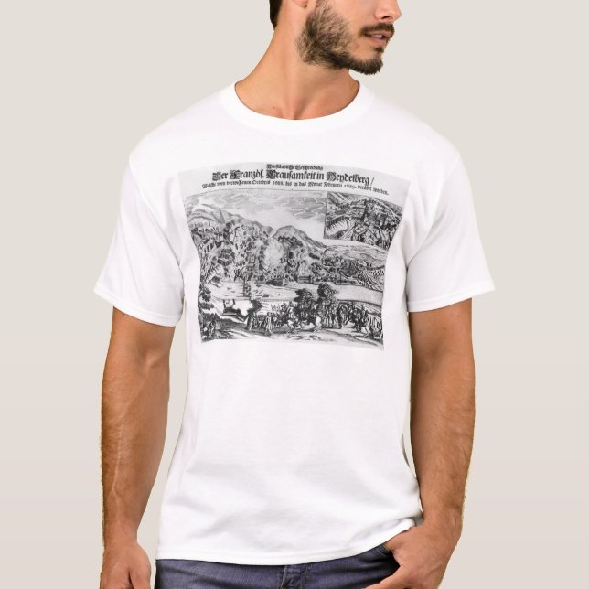 Camiseta A tomada e a destruição de Heidelberg perto (Frente)