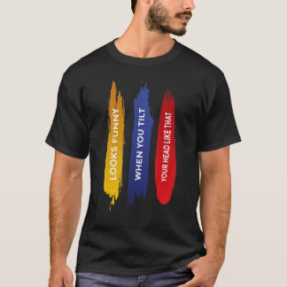 Camiseta A Torção Da Cabeça Parece Quando Você Inclina Sua