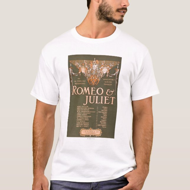 Camiseta A tragédia sublime "Romeo & Juliet " de Shakepeare (Frente)