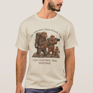 Camiseta A Trilha do Urso Cinzento - Aventura Personalizada