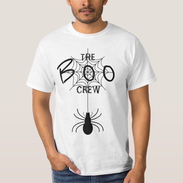 Camiseta A tripulação - aranha negra e teia aranha (Frente)