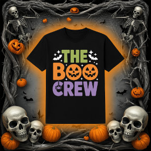 Camiseta A Tripulação Boo Halloween Jack-O'-Lantern & Aranh