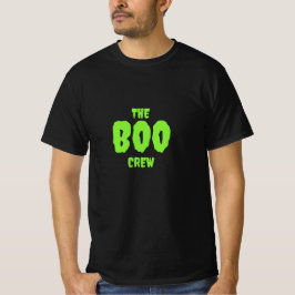 Camiseta A Tripulação BOO, Verde em Preto