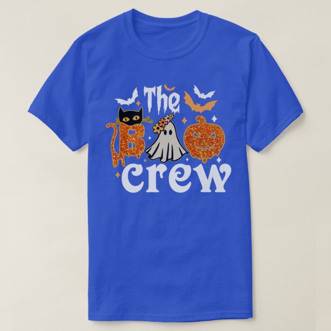 Camiseta A Tripulação De Boo Pumpkin E O Halloween Da Famíl (Frente do Design)