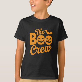 Camiseta A Tripulação do Boo Abóbora de Halloween & Morcego