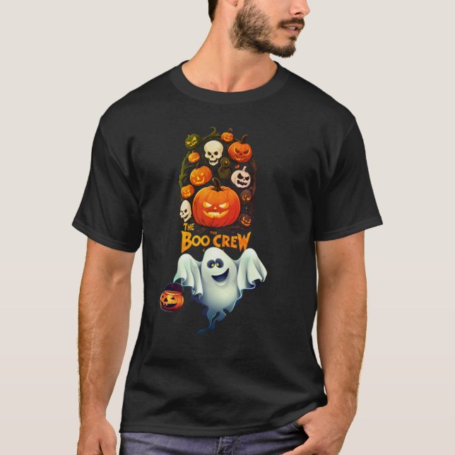 Camiseta A tripulação do Boo Halloween (Frente)