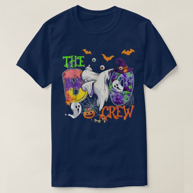 Camiseta A Tripulação Engraçada Ghost Dabbing Halloween (Frente do Design)