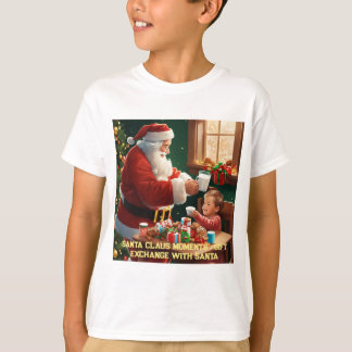 Camiseta "A troca alegre: Papai Noel e Criança