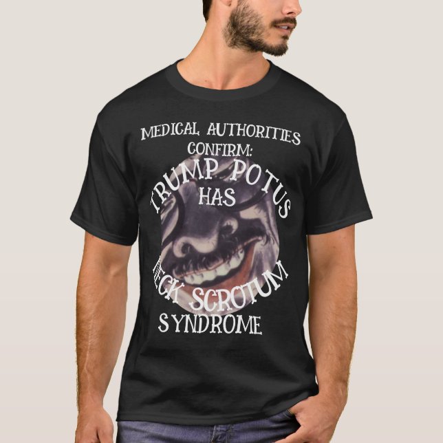 CAMISETA A TRUMP CONFIRMADA POSSUI SÍNDROME DE SCROTUM NECK (Frente)
