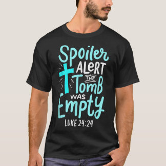 Camiseta A Tumba de Alerta do Spoiler Estava Vazia, Páscoa,