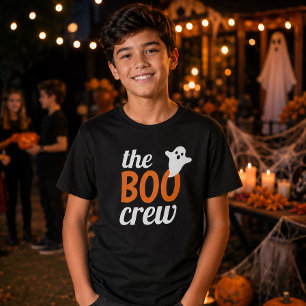 Camiseta A Turma do Boo Laranja Fantasias de Halloween Famí