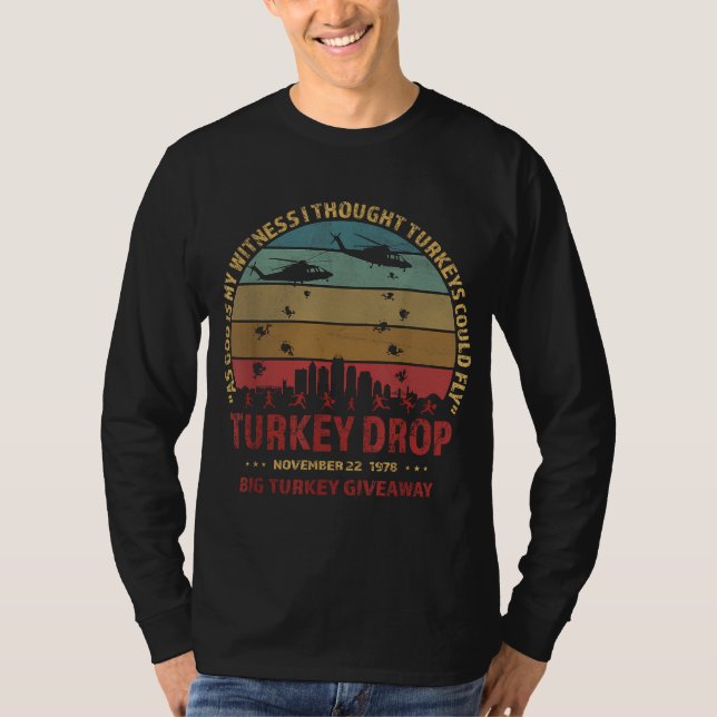 Camiseta A Turquia De Ação De Graças Cai Como Deus É Minha  (Frente)