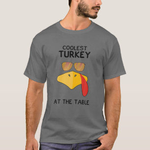 Camiseta A Turquia Mais Legal Na Mesa Engraçada Ação De Gra