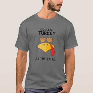 Camiseta A Turquia Mais Legal Na Mesa Engraçada Ação De Gra