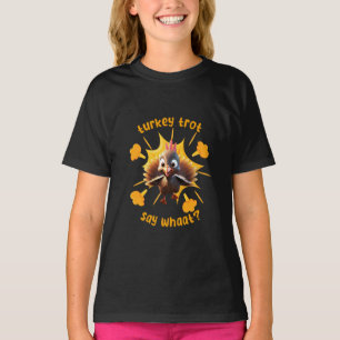 Camiseta A Turquia Trot Happy Graças A Ação Engraçada