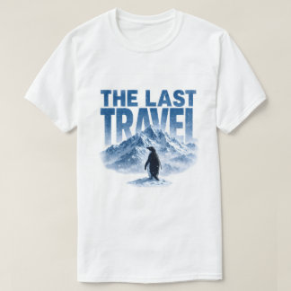 Camiseta A Última Aventura de Viagem Pinguim Montanha Nevad