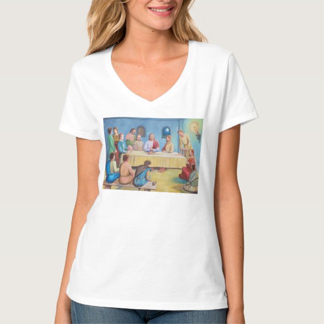 Camiseta A Última Ceia: Jesus e os Discípulos (Frente)