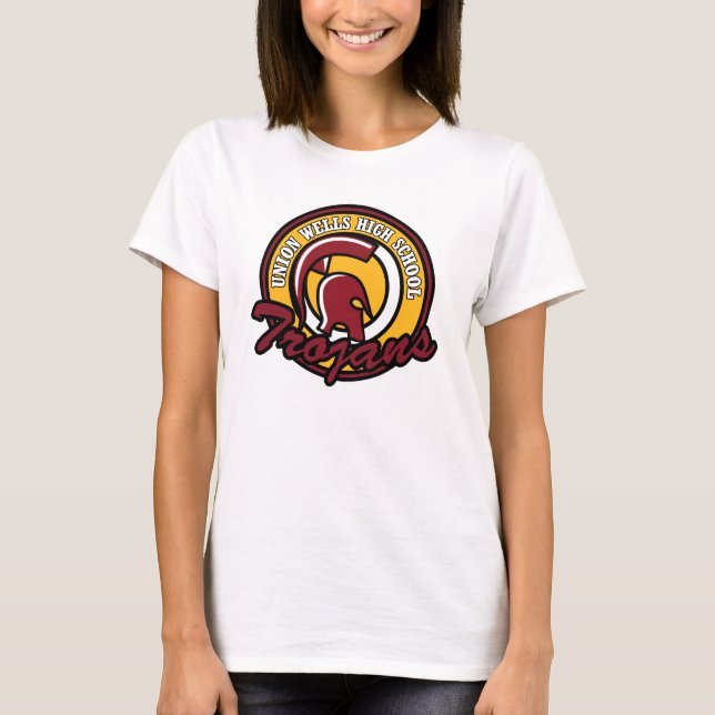 Camiseta A união jorra Trojan do segundo grau (Frente)