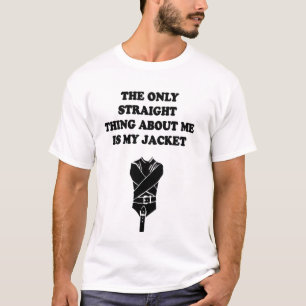 Camiseta A única coisa Hetero sobre mim é a minha Jaqueta