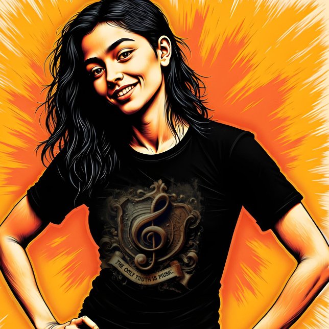 Camiseta "A única verdade é música" (Criador carregado)