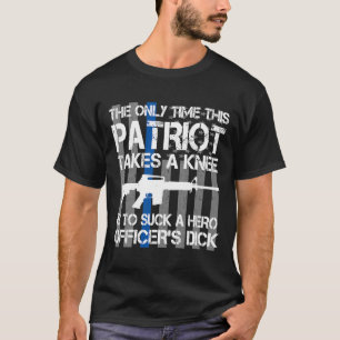 Camiseta A única vez que este patriota toma um joelho Engr