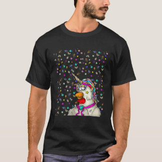 Camiseta A UNICORN CHICKEN... com doces, estrela bonita
