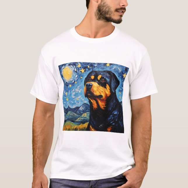 Camiseta A Usina Canina de Starry Night - Um Tributo na Vin (Frente)
